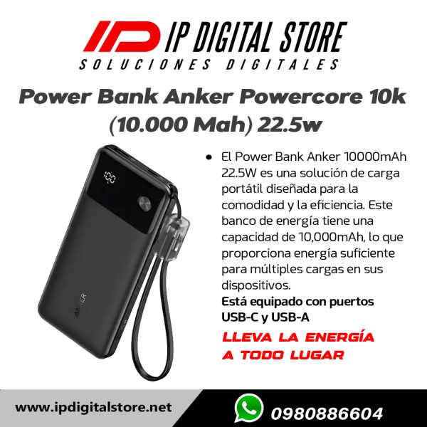 Power Bank Anker Powercore 10k (10.000 Mah) 22.5w